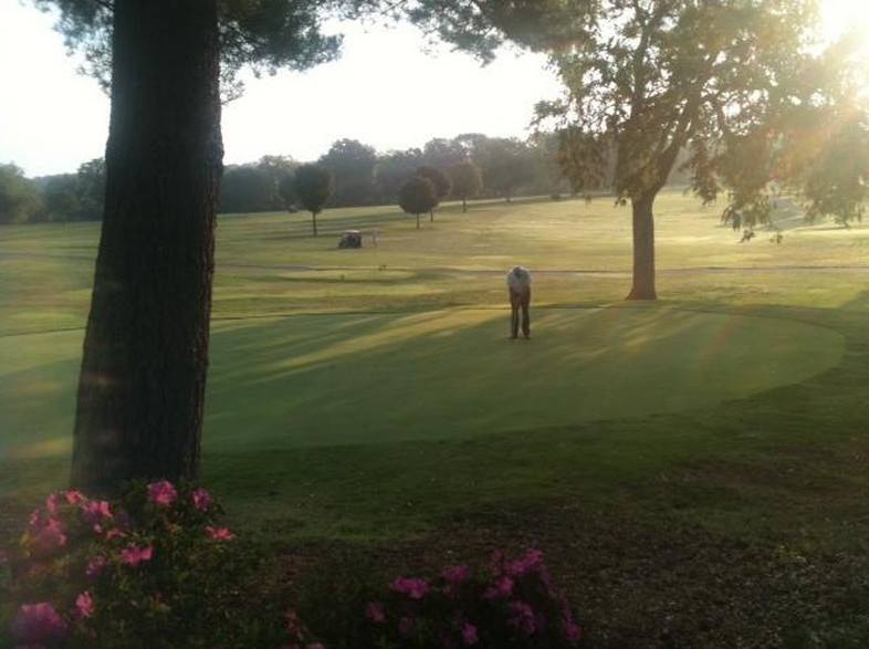 One of the greens at our course