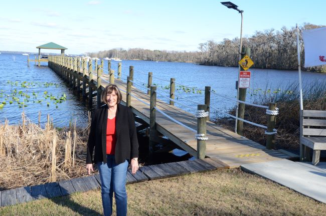 Peggy "The Dock Lady" doing our "test" shot on picture day. Peggy also wanted to send out a great big word of Thanks to every member who contributed to make this happen.