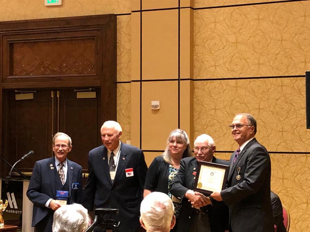 Achieving Elks National Foundation goal.  3rd Vice-President (PDDGER) State ENF Chairperson.Tom Root, Past Grand Exalter  Ruler, State Sponsor John Amen.  State President Colorado Elks Association, Kathy Larsen, (PDDGER) Exalted Ruler William Lakers.  Grand Exalter Ruler Robert L. Duitsman.