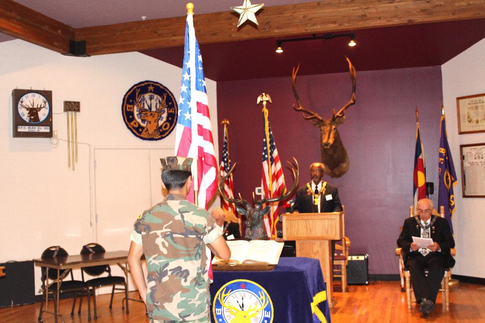 Color guard by Young Marines