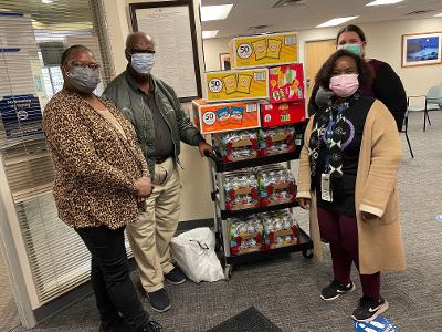 PER/vavs Rep Arthur Ashley with delivery of requested items to the VA Clinic on Mississippi near I-225, in Aurora.