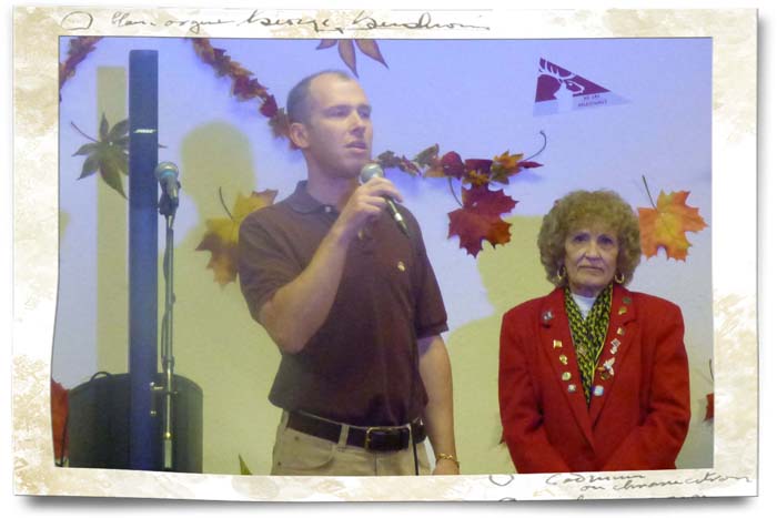 Matthew Holmy and Natalie Hanson Welcoming The Great Turnout for this very worthwhile event.