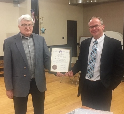 Named "Elk of the Year" at the 2019 ceremony was Marc Ulmen (right).