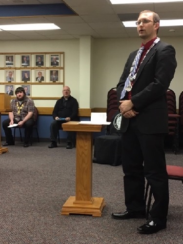 Ryan Brunner gave the Eleven O'clock Toast during the 2019 service. 