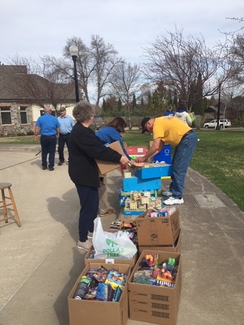 Members and friends of Pierre Elks Lodge #1953 worked on Easter morning 2019 to get ready for the 66th annual Elks Easter Egg Hunt.  It took some time to distribute the prizes, candy and eggs so the Governors Residence grounds were ready for the hundreds of kids that would be attending the event.