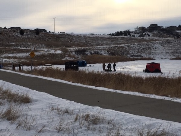 The Pierre Elks Lodge, with the help of the City of Pierre, SD Game, Fish and Parks Department and various volunteers, held a youth ice fishing event on Mickelson Pond on February 15, 2019.