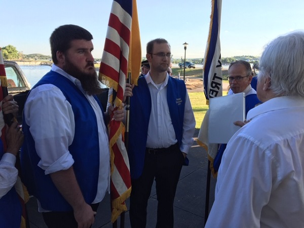 Wednesday, June 12, 2019 brought both the annual Kite Day and the Elks Flag Day presentation to the Lodge #1953 calendar.  Elks members participated in the Flag Day event as part of the Capital City Band concert at Steamboat Park.  Shown here prior to the presentation are ER Jonathan Ward and PER's Ryan Brunner, Marc Ulmen and Matt Schatz. 