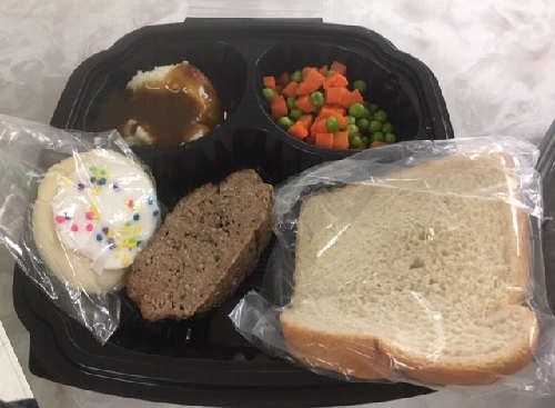 Here is a sample of what was served to those who drove through the church parking lot to pick up the pre-packaged meals on September 17, 2020.  About 200 guests were served.  