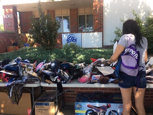 From Halloween costumes to make-up, decorations and other prizes; there were tons of items available for giveaway to area youth at the September 2019 gathering.