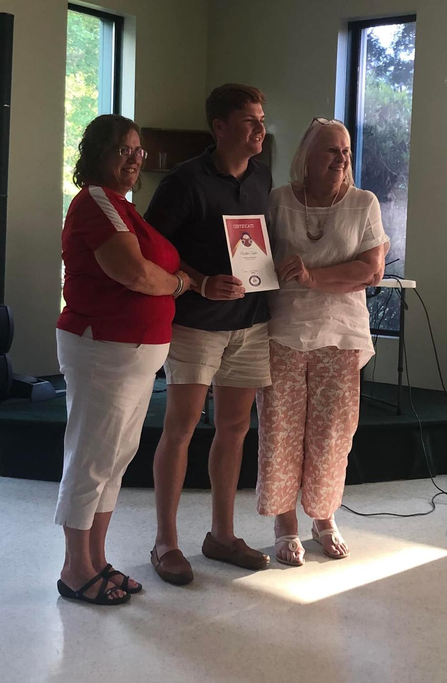 It was an honor to present Walker Taylor a $1000 Randy Peter’s Scholarship tonight. 🎓Walker is the grandson of PER Donna Butler Sineath & cousin of the late PER Randy Peters who worked diligently to establish the scholarship fund. Congratulations, Walker!! Your hard work paid off!! Good luck @ Francis Marion.