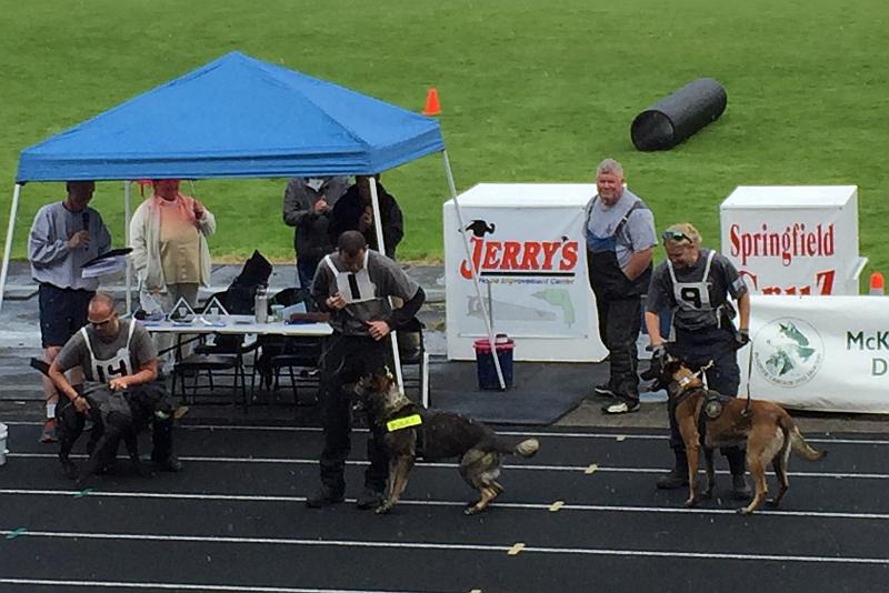 A surprise winner in the "FASTEST" dog category was the drug sniffing black lab.  You should have seen that dog chase a tennis ball~!