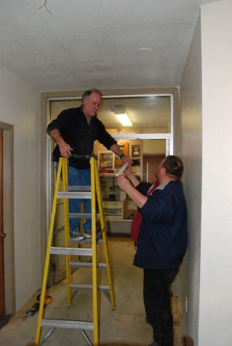 New lighting fixtures thanks to Rick Kain and Mike Jones during our remodel project.