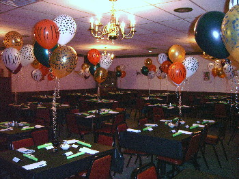 Lodge Dining room decorated for 2008 Prom Banquet