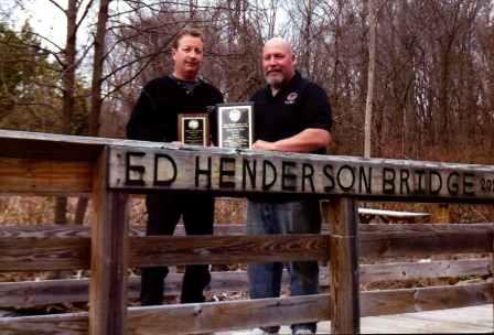 Donald Slater being presented Elk of the Year by Richard Asmus, ER  Year 2014