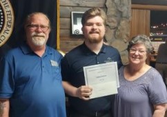 PER Marty Laird, grandson Logan Doonan (recipient), and PFL Kathy Laird.