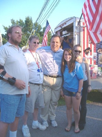 Member Rick Green, ER Tim Doyle, Chris Christie, Antler Stephanie Green at the Fair 