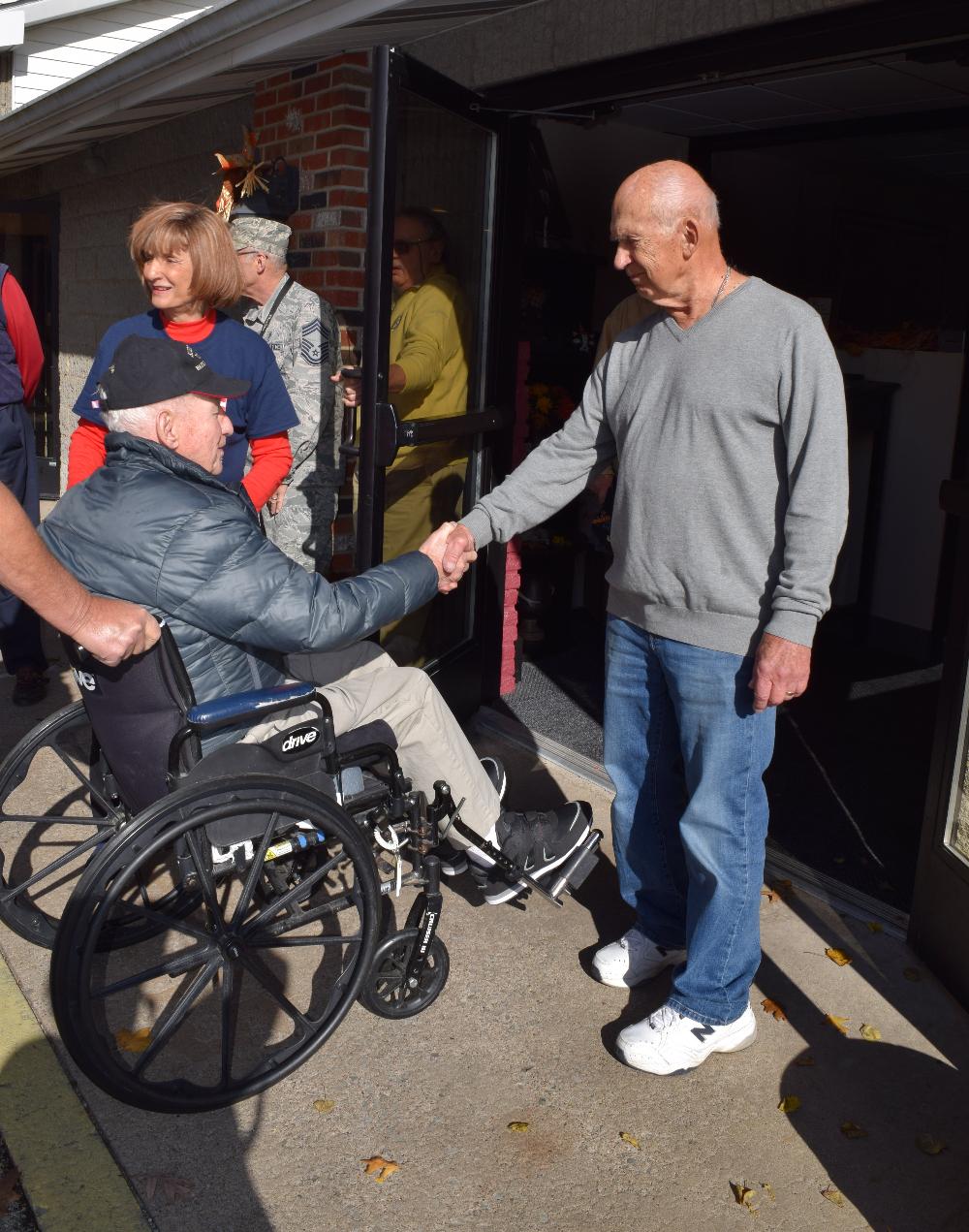 Don Rohac greeting the Vets