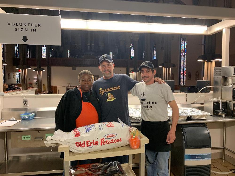 May 2019 - PER Jay Mason delivers 50 BBQed chicken halves and salads to the Samaritan Center in Syracuse, NY