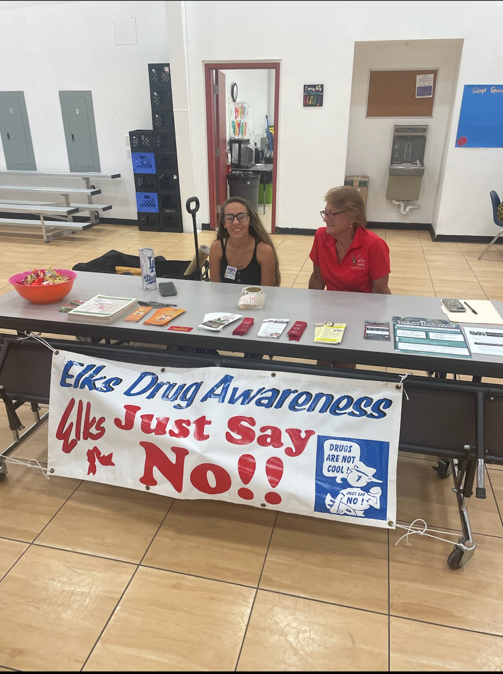 Drug Awareness Chairman Sarah Valle (Left) At MALC open house.