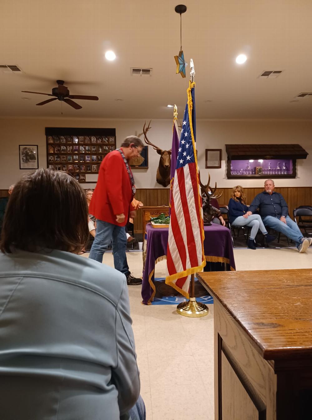 PDDGER Jack Richardson (Lake Ray Roberts Lodge) serving as Esteemed Leading Knight.