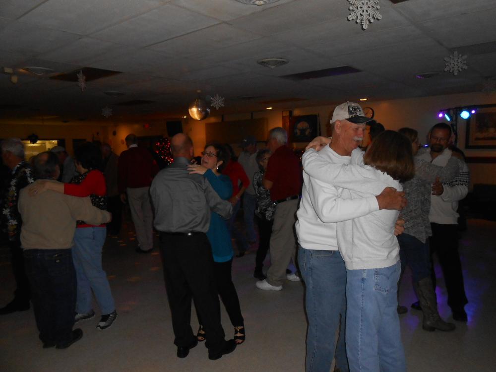 Dancing to live music.