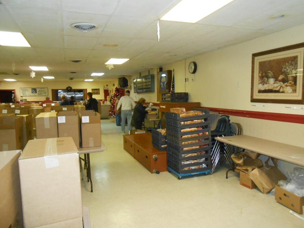 Food ready to be packed in the baskets