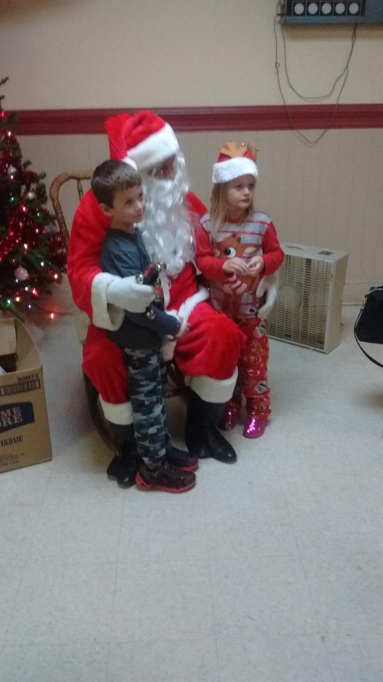 Pictures with Santa.