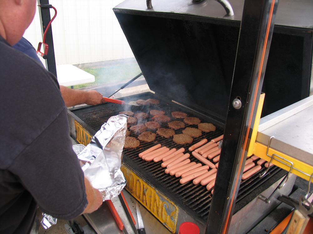 Grilling enough food for an Army of Veterans