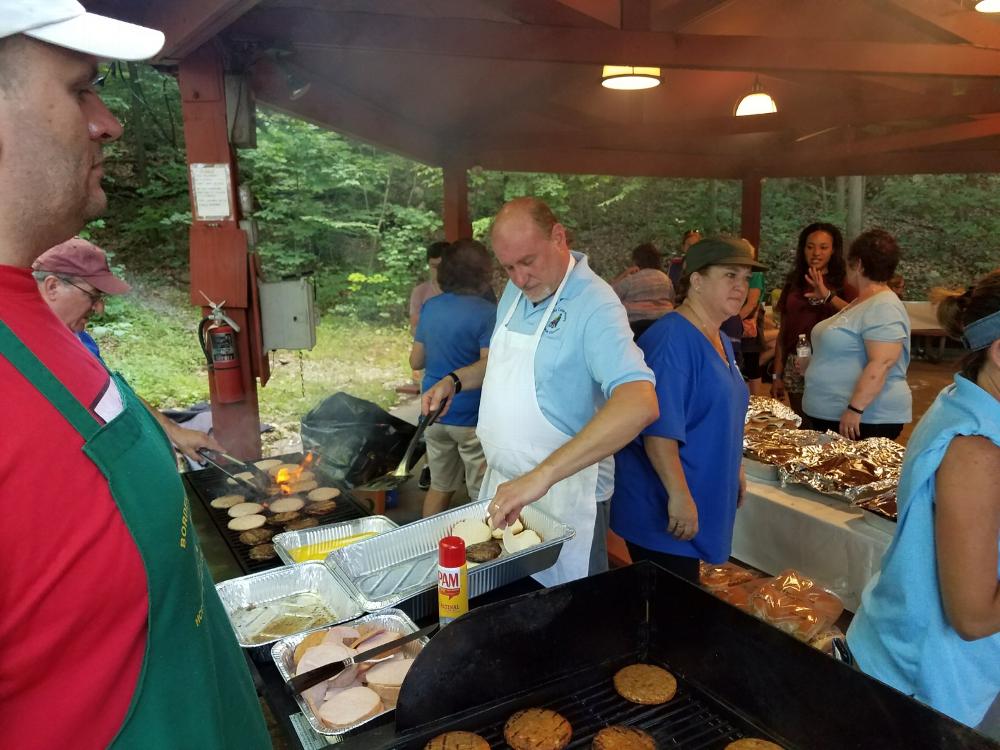 Grillin' for the the kids at Camp Moore