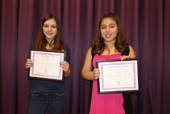 Brianna Rogers, 2nd place award for the 2012-13 Drug Awareness Essay Contest; and winner Ariana Nadeau