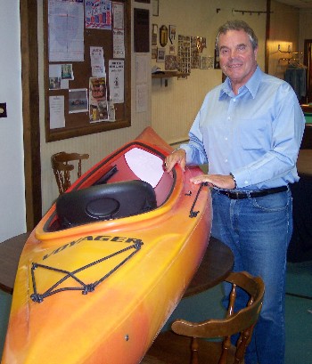 Drew Ketterer of Norridgewock was the winner of the Old Town Voyager kayak in the annual Veterans' Service Committee raffle. Ketterer's name was drawn on July 10, 2009.