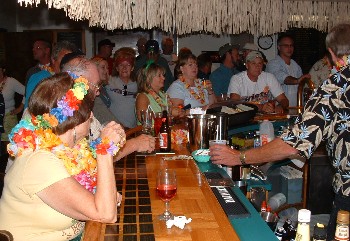 The club room was packed for the Sept. 22, 2007 pig roast and luau. Many Elks and guests dressed in a Hawaiian theme.