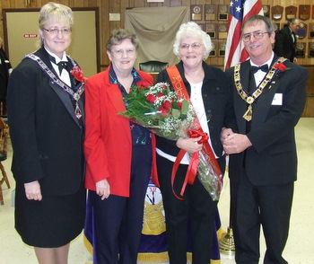 Mary Ann LeClair was honored as the 2010 Mother of the Year by the Skowhegan-Madison Elks Lodge at their annual Mother’s Day ceremony on May 9. Pictured (left to right) are Past Exalted Ruler Susan Horsman, 2009 Mother of the Year Judith Bolduc, Mrs. LeClair and Exalted Ruler Ricky Stewart.