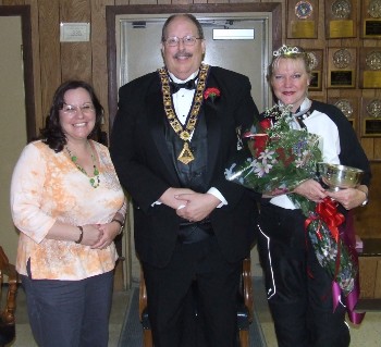 Leslie O. Korhonen of Madison was named Mother of the Year by the Skowhegan-Madison Elks Lodge at a May 13 ceremony. Pictured (left to right) are 2006 Mother of the Year Ann Densmore of Solon, Past Exalted Ruler Arthur G. Morse and Korhonen.
