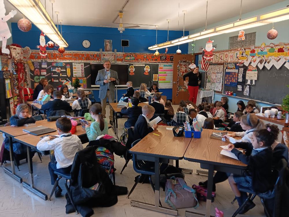 The Elks Dictionary Project is still going strong. This year we distributed over 400 dictionaries to 6 elementary schools in Islip township.