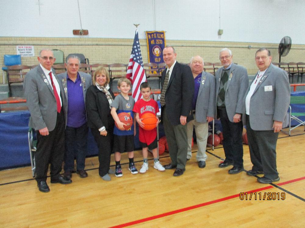 2019 Hoop Shoot, our winners with Islip Town Supervisor Angie Carpenter and Councilman James O'Connor. 