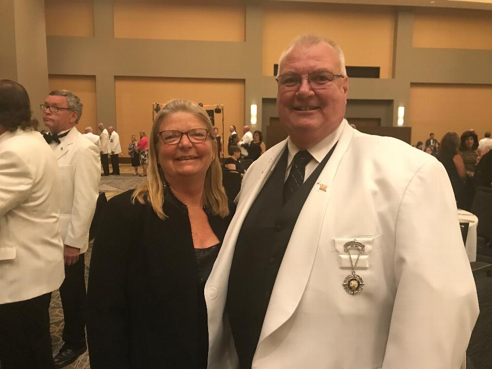 ER Melissa Colvin with Grand Exalted Ruler Malcom J. McPherson Jr.