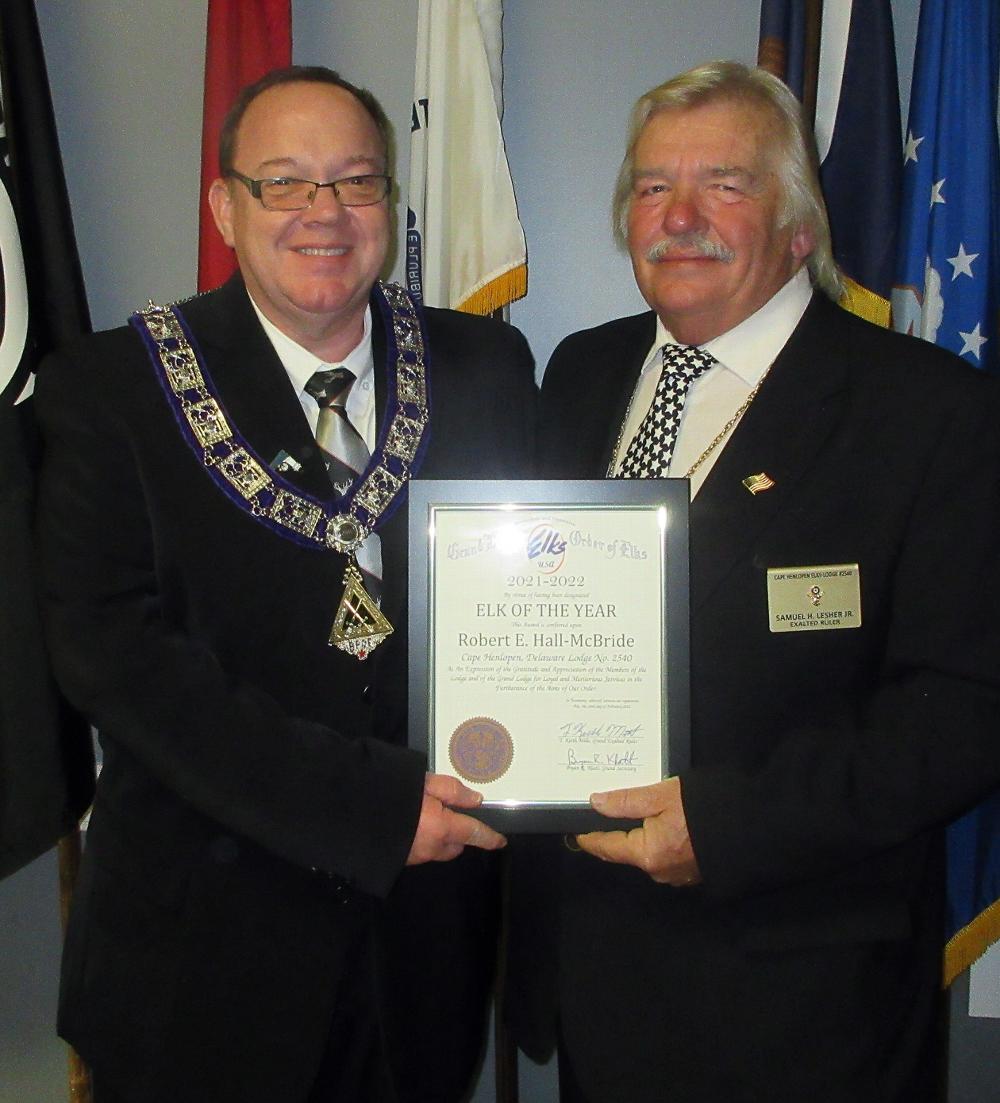 Bob Hall-McBride - Elk of the Year presented by Sam Lesher, PER