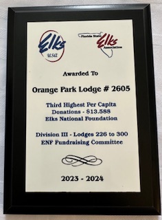 Elks National Foundation Award 2023-2024