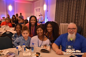 Eric Johnson PER and current District VP, State Hoop Shoot Chair, attending the VIP Welcome Reception with his AWESOME Florida State Hoop Shoot National winners!