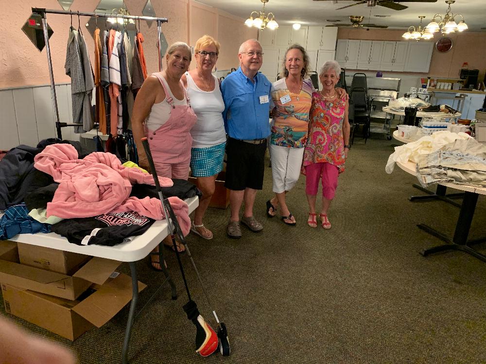 Trash or Treasure Sale June 11, 2022 
(LtoR) Roxie, Carolyn, Dave, Cindy, Tess