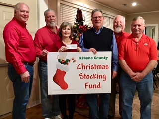 Memory Lane Charity donates to Christmas Stocking Fund in Greene Co. 2017