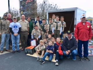 Lake Oconee donated a trailer and equipment to Boy Scout Troop 30 in November 2017